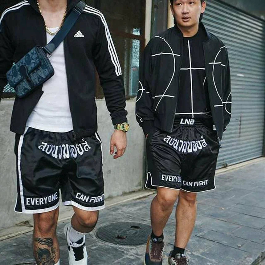 LNB BLACK BOXING SHORTS (EVERYONE CAN FIGHT)