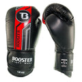 14 oz black and red Booster BGLV9 fight gear boxing gloves