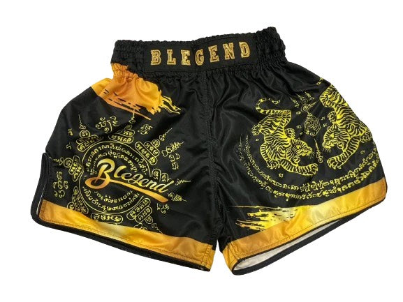 Blegend Boxing Shorts Gold Tiger