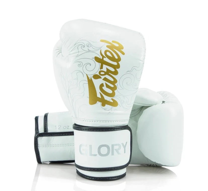 Fairtex Boxing Gloves GLORY BGVG3 Valco White — view 2, fight gear Phuket | MMAGuy
