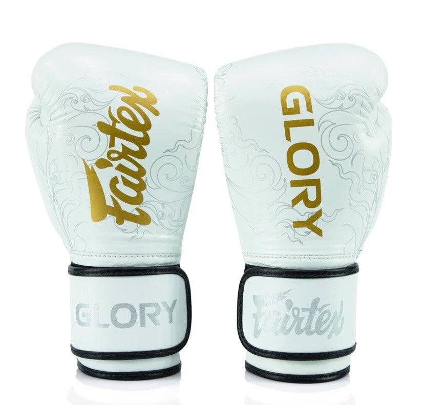 Fairtex Boxing Gloves GLORY BGVG3 Valco White — fight gear in Phuket (Chalong) | MMAGuy