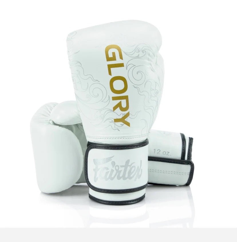 Fairtex Boxing Gloves GLORY BGVG3 Valco White — view 4, fight gear Phuket | MMAGuy