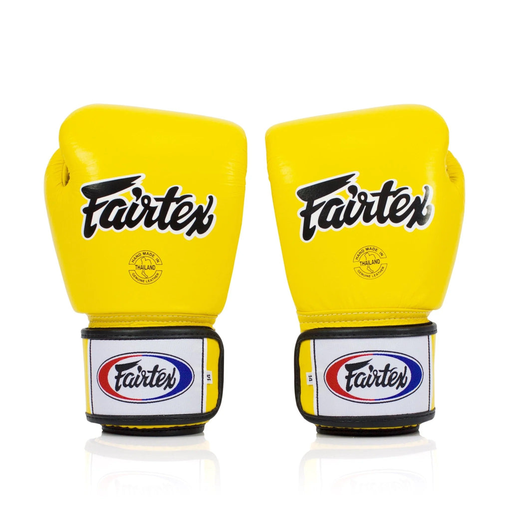 Fairtex Boxing Gloves BGV1 "Breathable" Yellow — view 3, fight gear Phuket | MMAGuy