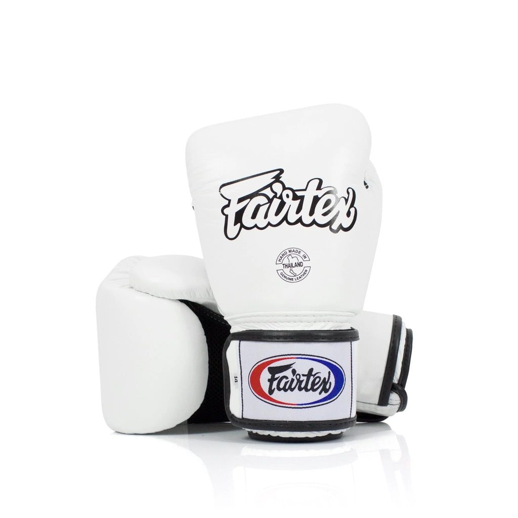 Fairtex Boxing Gloves BGV1 "Breathable" White — fight gear in Phuket (Chalong) | MMAGuy