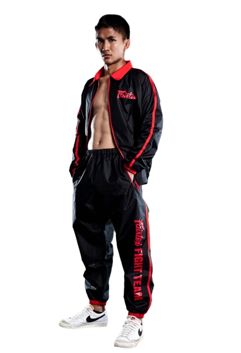 Fairtex Vinyl Sauna Suit VS4 Black Red
