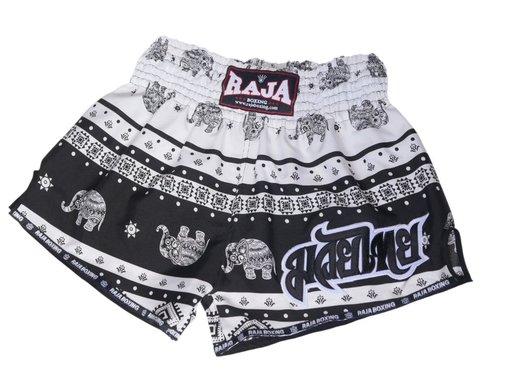 Raja Shorts Elephant White — fight gear in Phuket (Chalong) | MMAGuy