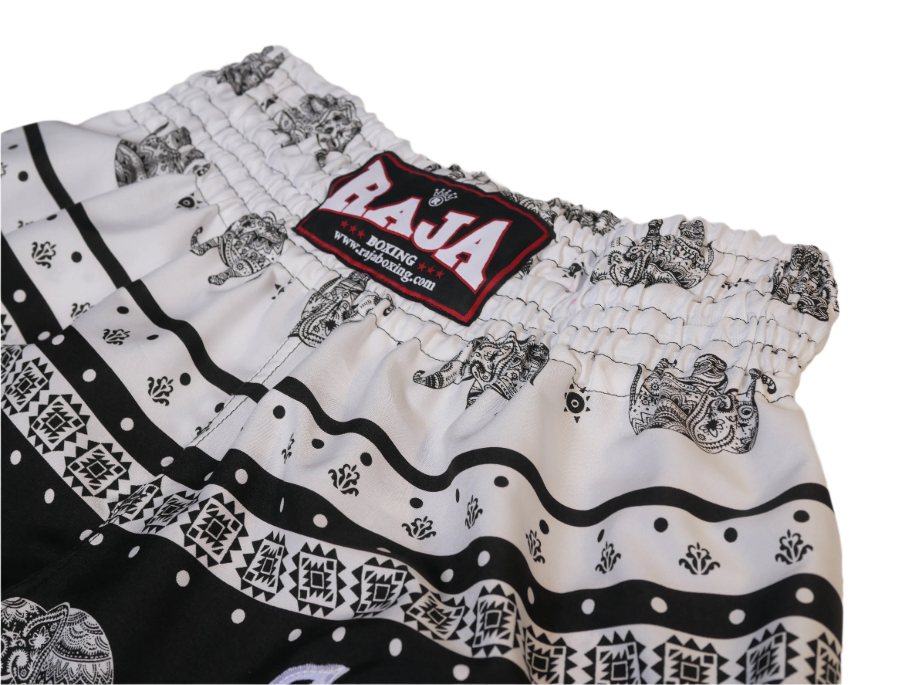 Raja Shorts Elephant White — view 2, fight gear Phuket | MMAGuy