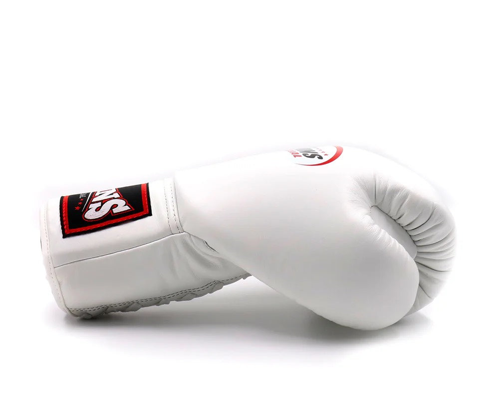 Twins Special GLOVES BGLL1 WHITE LACE UP — view 3, fight gear Phuket | MMAGuy