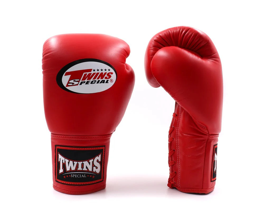 Twins Special Boxing Gloves BGLL1 Red Lace Up — fight gear in Phuket (Chalong) | MMAGuy