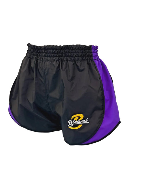 Blegend Boxing Shorts Powerhouse Black Purple — view 2, fight gear Phuket | MMAGuy