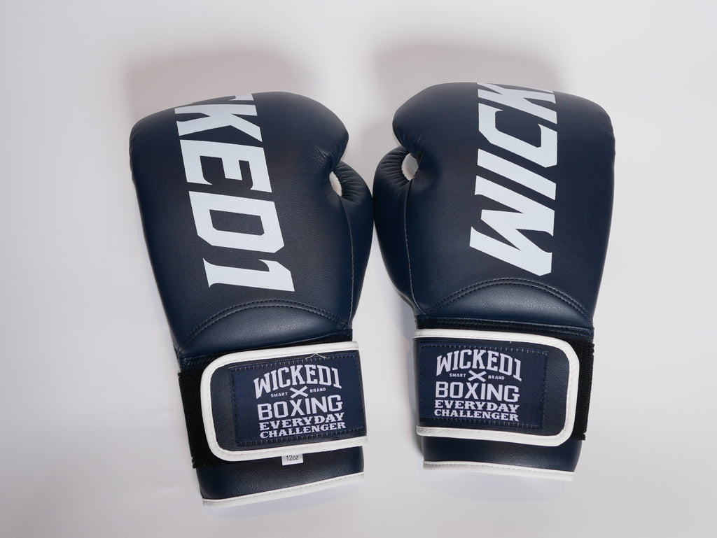 Wicked1 Training Gloves (PU) Navy/White — view 3, fight gear Phuket | MMAGuy