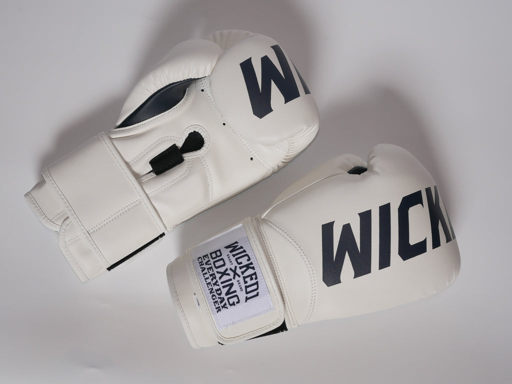 Wicked1 Training Gloves (PU) White/Navy — view 2, fight gear Phuket | MMAGuy