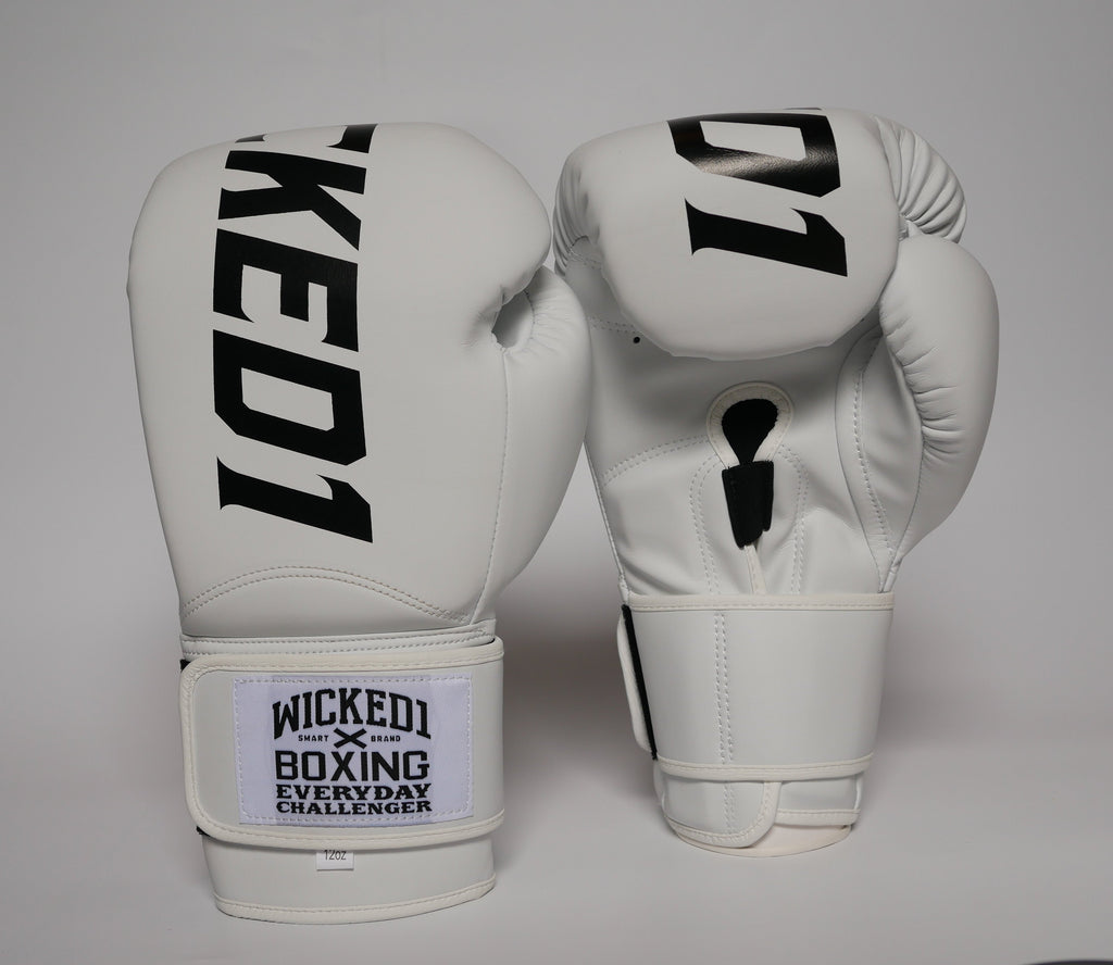 Wicked1 Training Gloves (PU) White/Black — fight gear in Phuket (Chalong) | MMAGuy