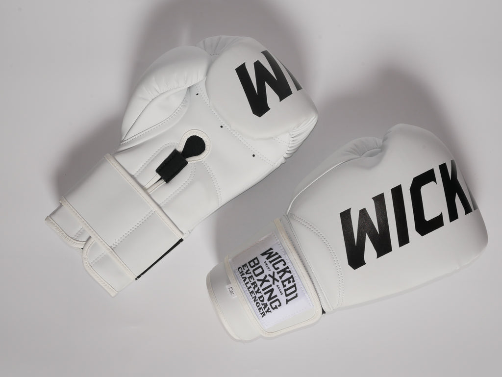 Wicked1 Training Gloves (PU) White/Black — view 2, fight gear Phuket | MMAGuy