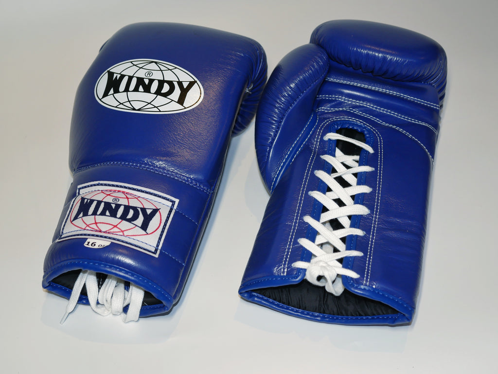 Windy Boxing Gloves Lace up Dark Blue — view 5, fight gear Phuket | MMAGuy