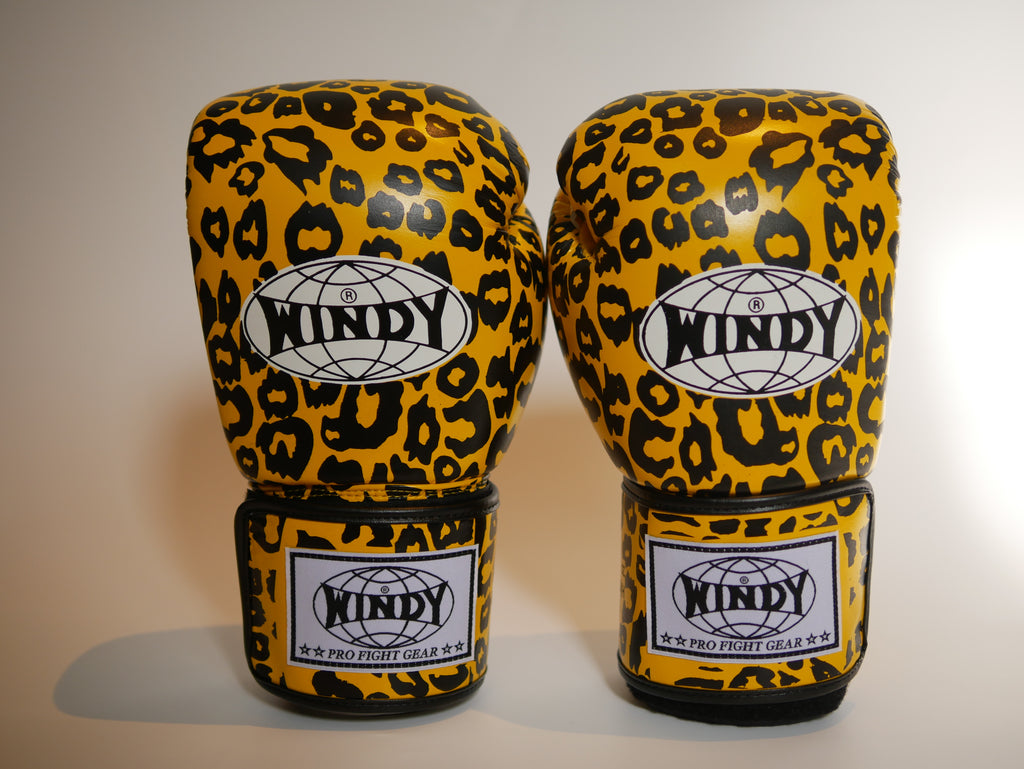 Windy Boxing Gloves Velcro Leopard *Limited Edition* — view 2, fight gear Phuket | MMAGuy