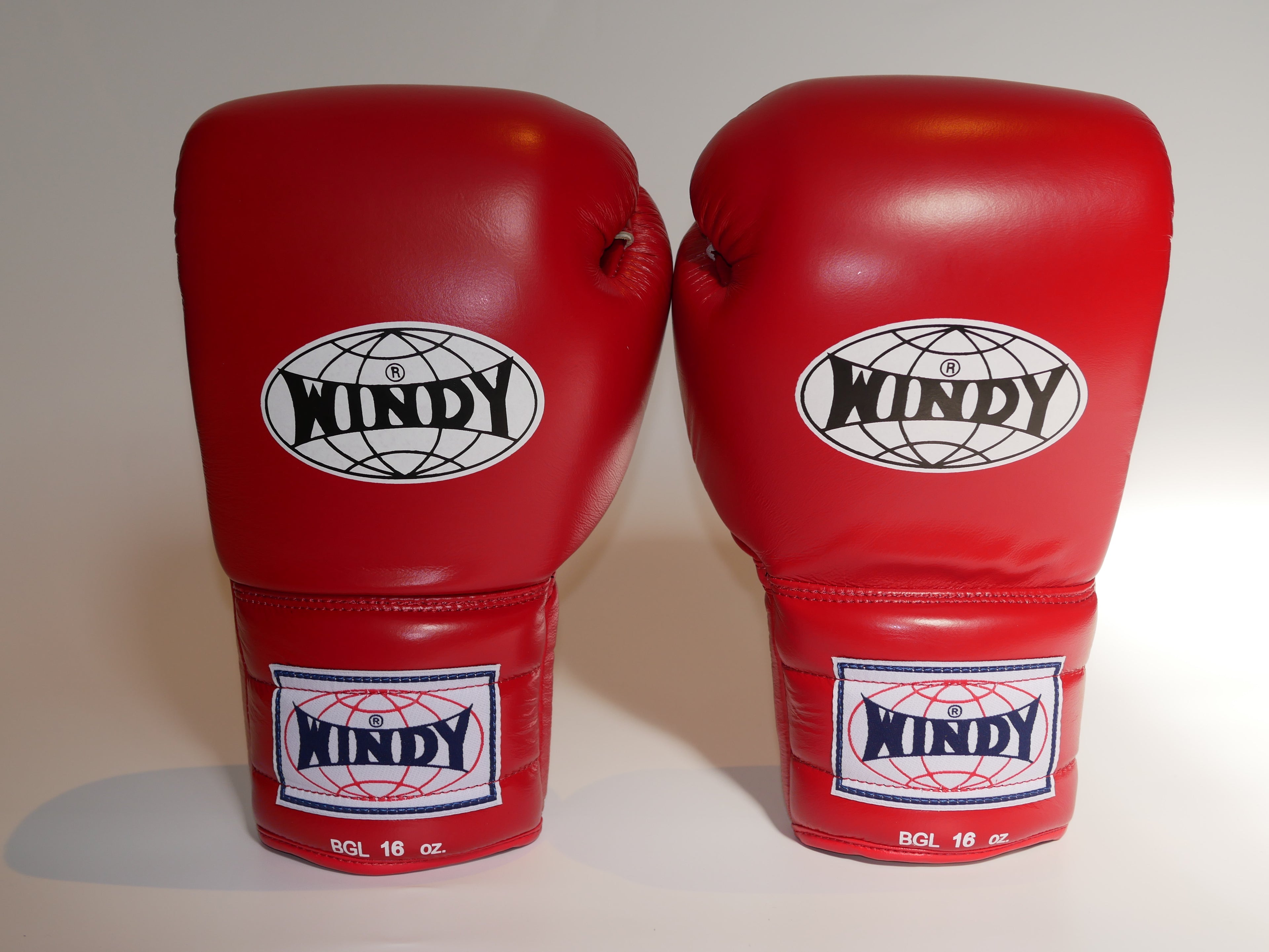 Windy Boxing Gloves Lace up Red — view 2, fight gear Phuket | MMAGuy