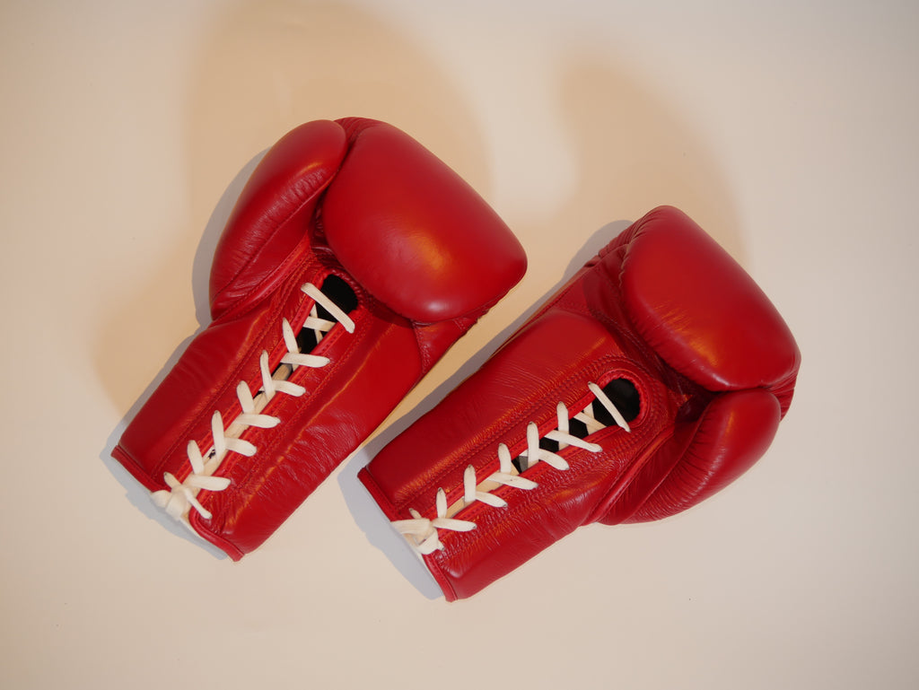 Windy Boxing Gloves Lace up Red — view 3, fight gear Phuket | MMAGuy