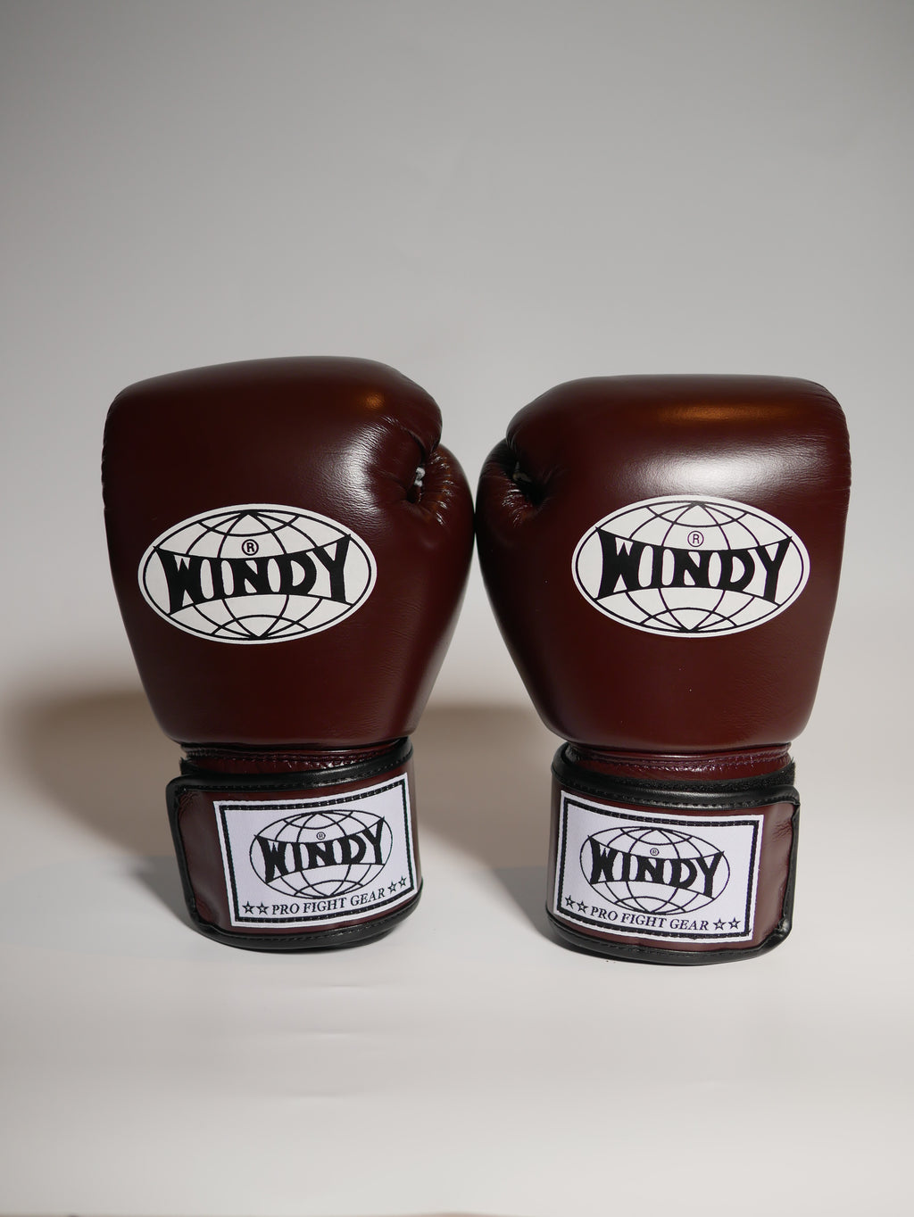 Windy Boxing Gloves Velcro Red Maroon — view 2, fight gear Phuket | MMAGuy