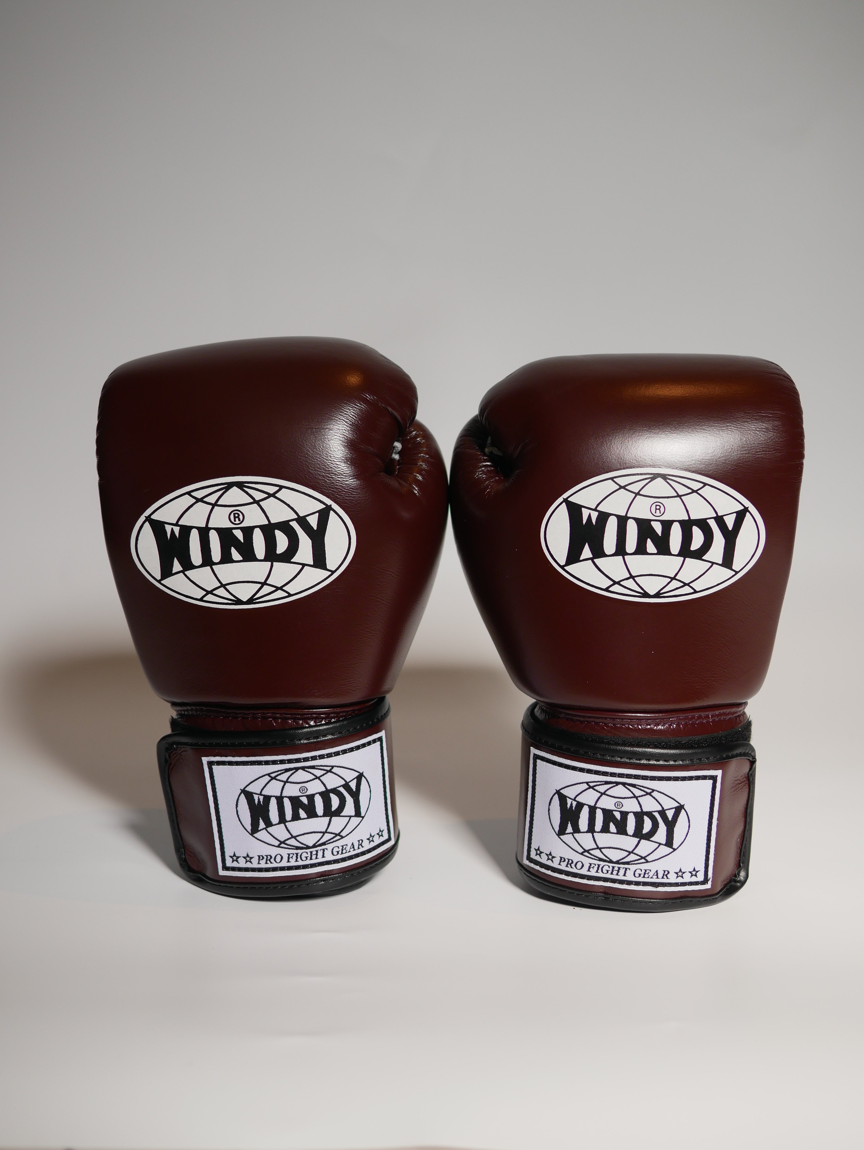 Windy Boxing Gloves Velcro Red Maroon — view 2, fight gear Phuket | MMAGuy