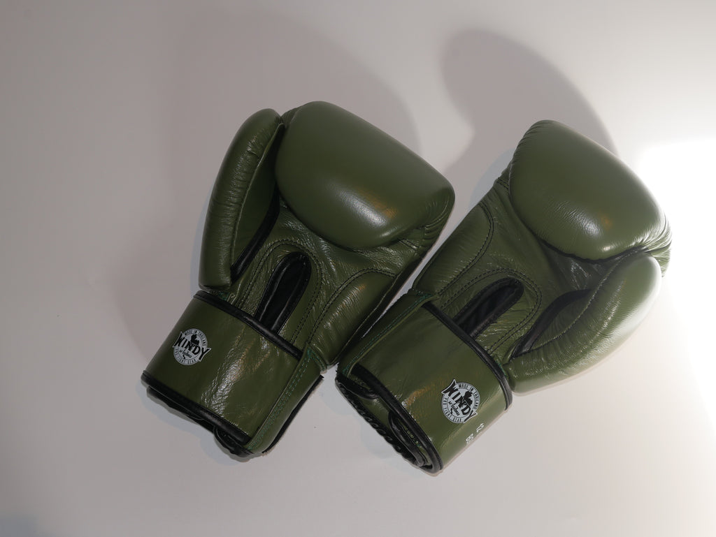 Windy Boxing Gloves Velcro Olive — view 3, fight gear Phuket | MMAGuy