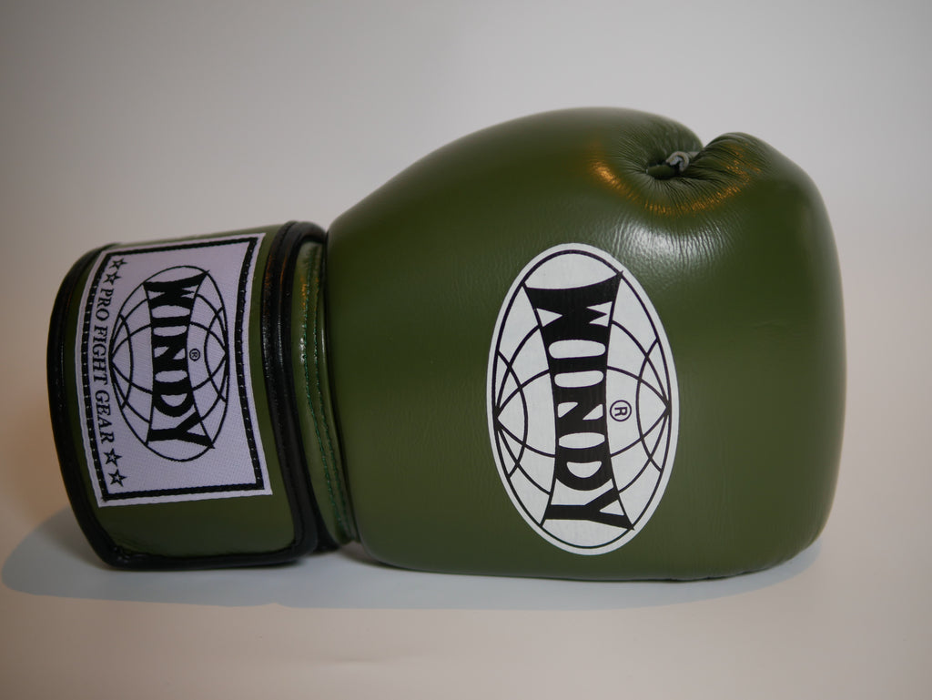 Windy Boxing Gloves Velcro Olive — view 4, fight gear Phuket | MMAGuy