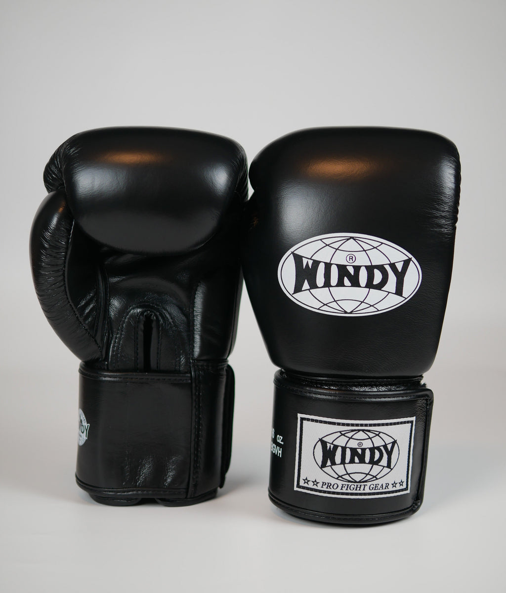 Windy Boxing Gloves Velcro Black — fight gear in Phuket (Chalong) | MMAGuy
