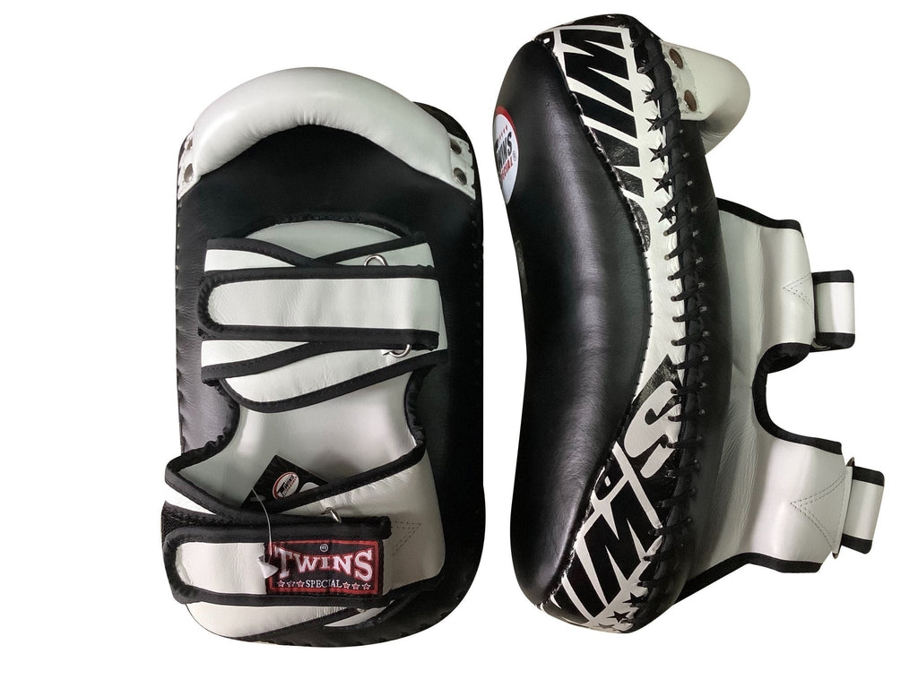 Twins Special Thai Pads KPL12 Black/White — view 2, fight gear Phuket | MMAGuy