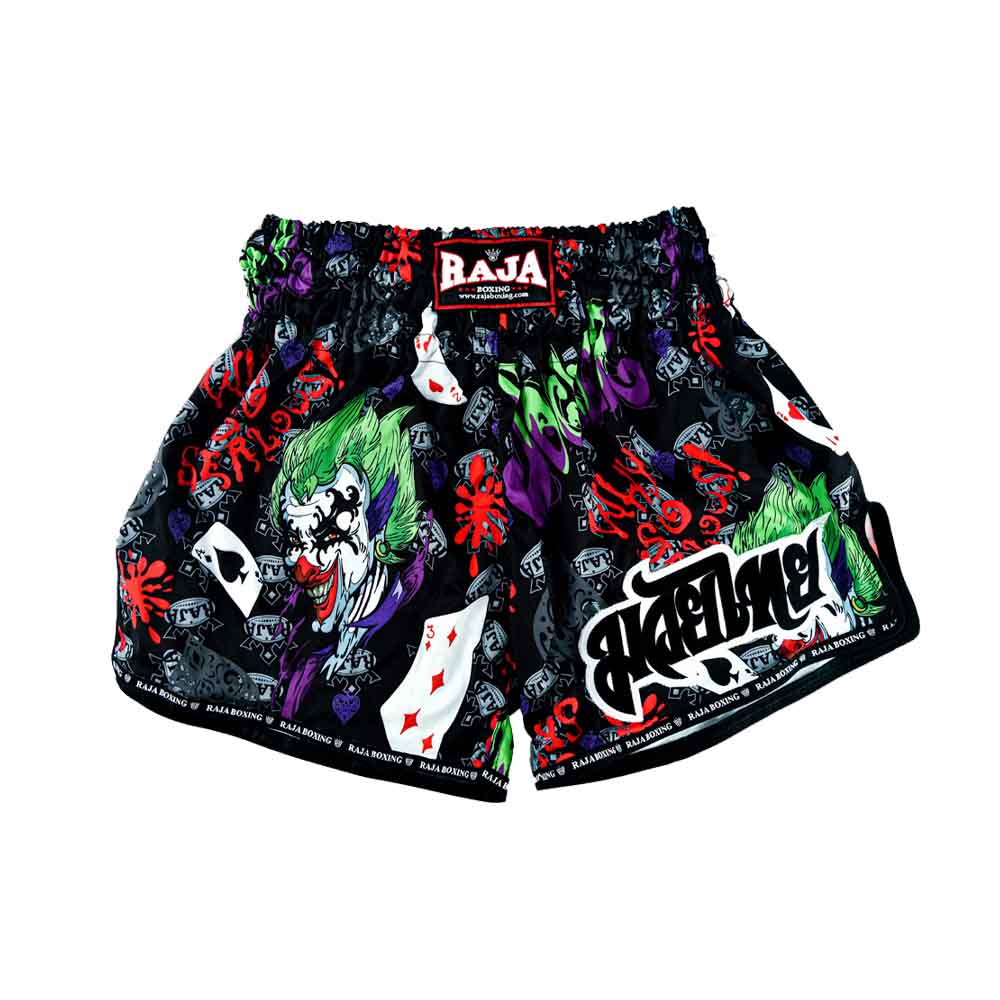 Raja Muay Thai Shorts — Joker Card (SP64-078) — MMAGuy fight gear Phuket