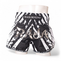 Raja Muay Thai Shorts — White Brush Logo (RK-11) — MMAGuy fight gear Phuket