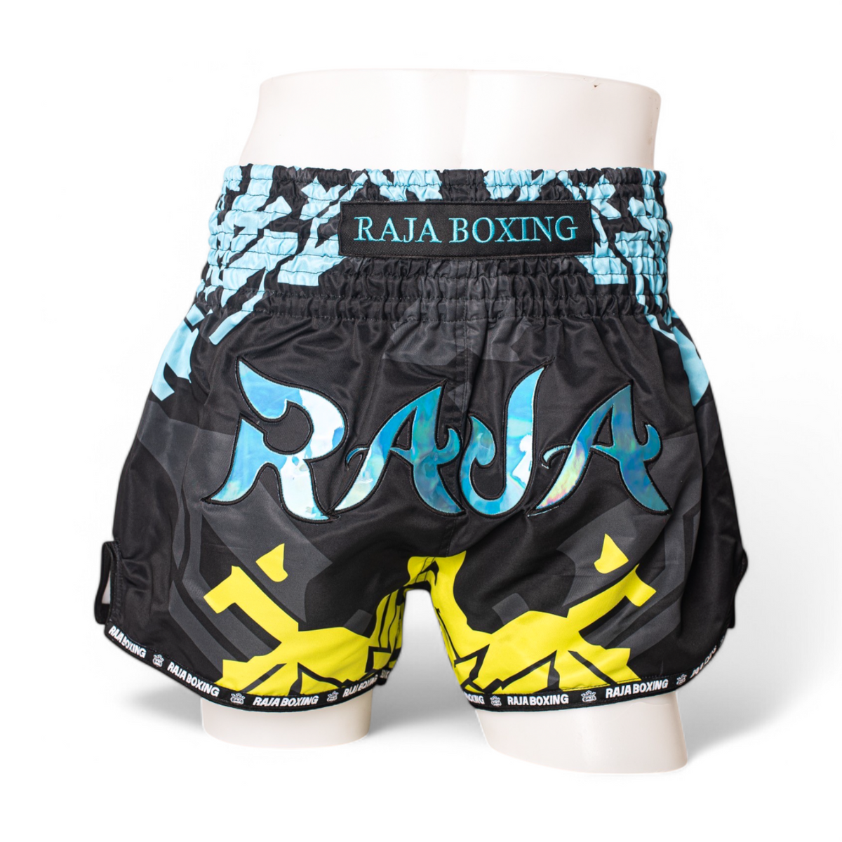 Raja Muay Thai Shorts — Neon Bolt Logo (RK-2) — MMAGuy fight gear Phuket