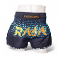 Raja Muay Thai Shorts — Blue Dot Logo (RK-14) — MMAGuy fight gear Phuket