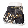 Raja Muay Thai Shorts — Gold Trim Logo (RK-13) — MMAGuy fight gear Phuket