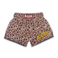 Raja Muay Thai Shorts — Brown Leopard — MMAGuy fight gear Phuket