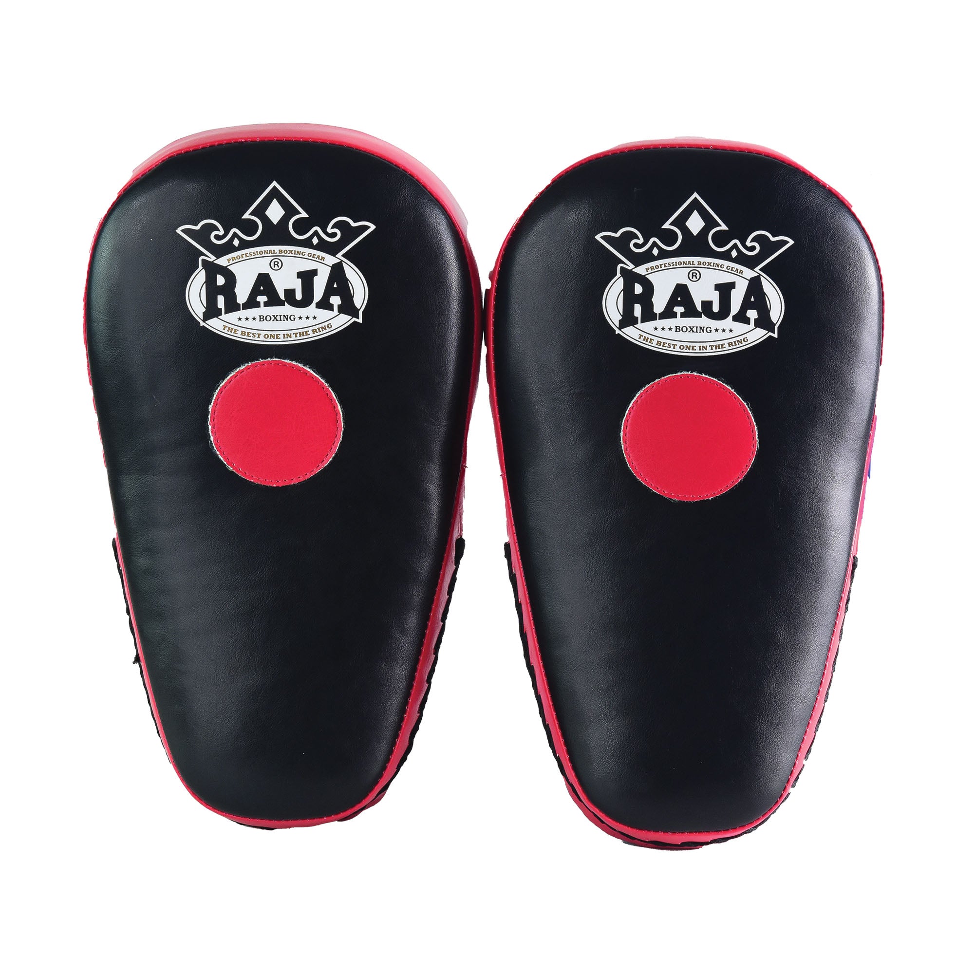 Raja Punch Mitts — Open Finger Black/RED (RPM-7A) — MMAGuy fight gear Phuket
