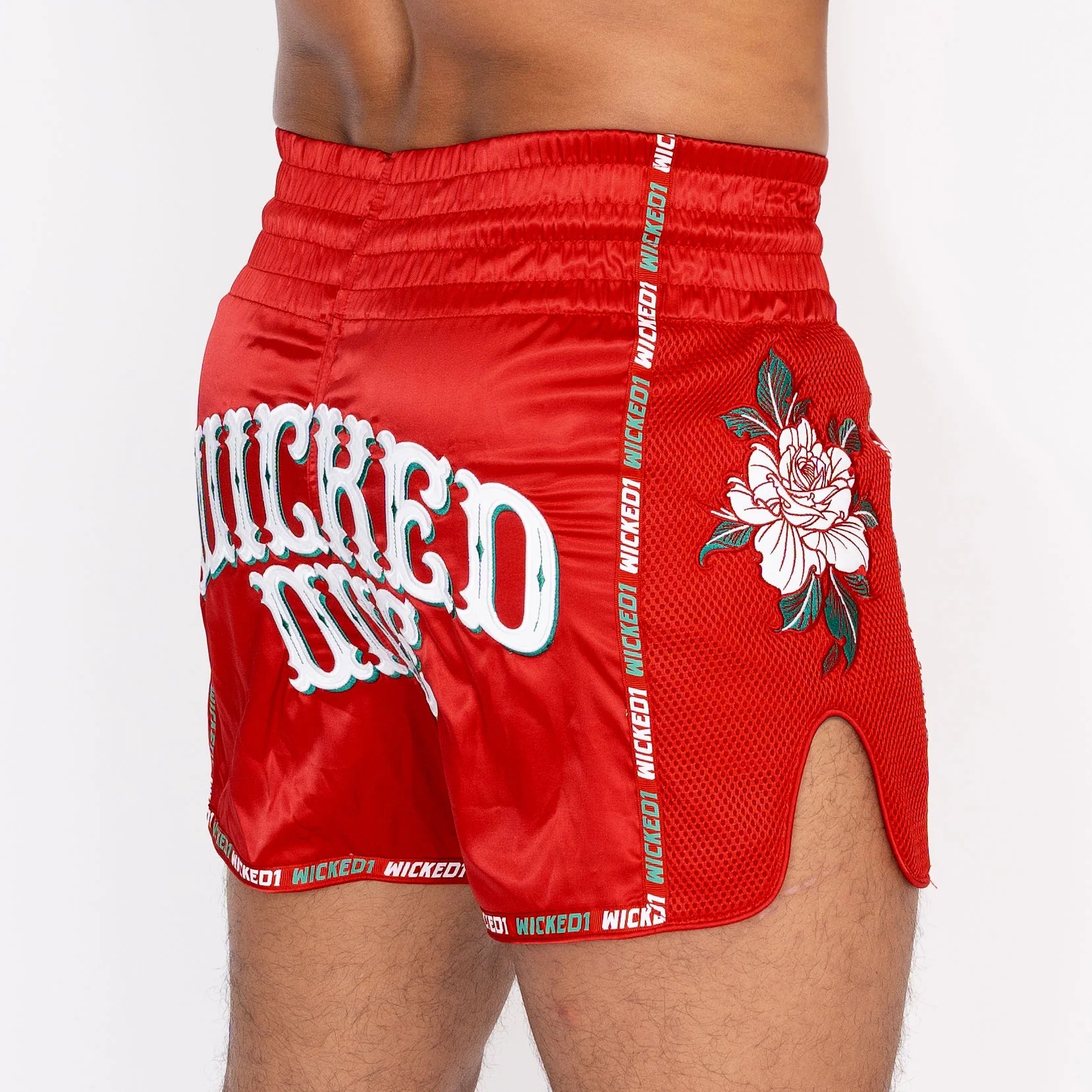 Wicked1 MUAY THAI SHORT BANDIDO RED
