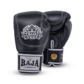 Raja Boxing Gloves — Double Line Black (RJB-P2-BLA) — MMAGuy fight gear Phuket