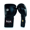 Raja Boxing Gloves — Pro Lace Up Black (RBGV-PRO-X-1) — MMAGuy fight gear Phuket