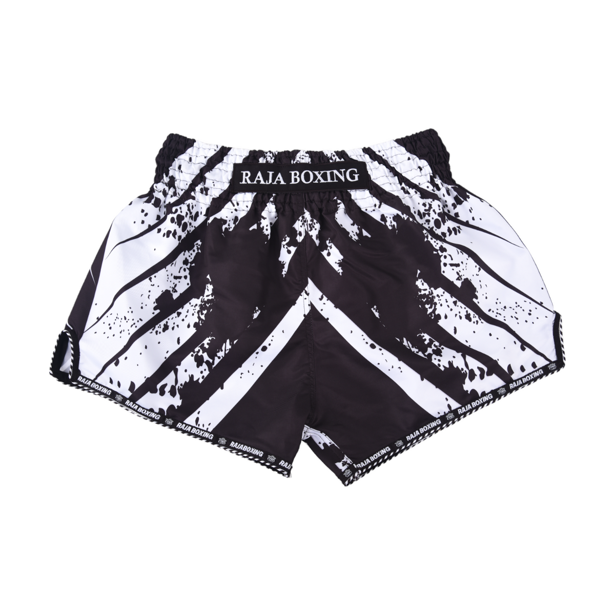 Raja Muay Thai Shorts — White Brush (RK-11) — MMAGuy fight gear Phuket