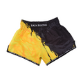 Raja Muay Thai Shorts — Yellow Split (RK-4) — MMAGuy fight gear Phuket