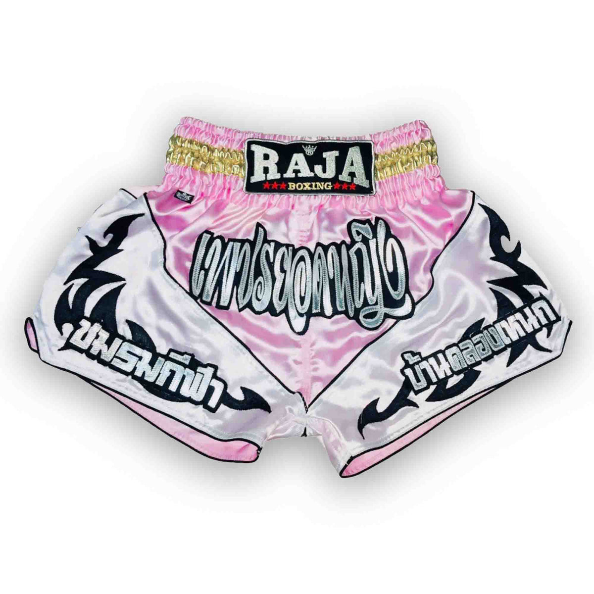 Raja Muay Thai Shorts — Tribal Pink — MMAGuy fight gear Phuket