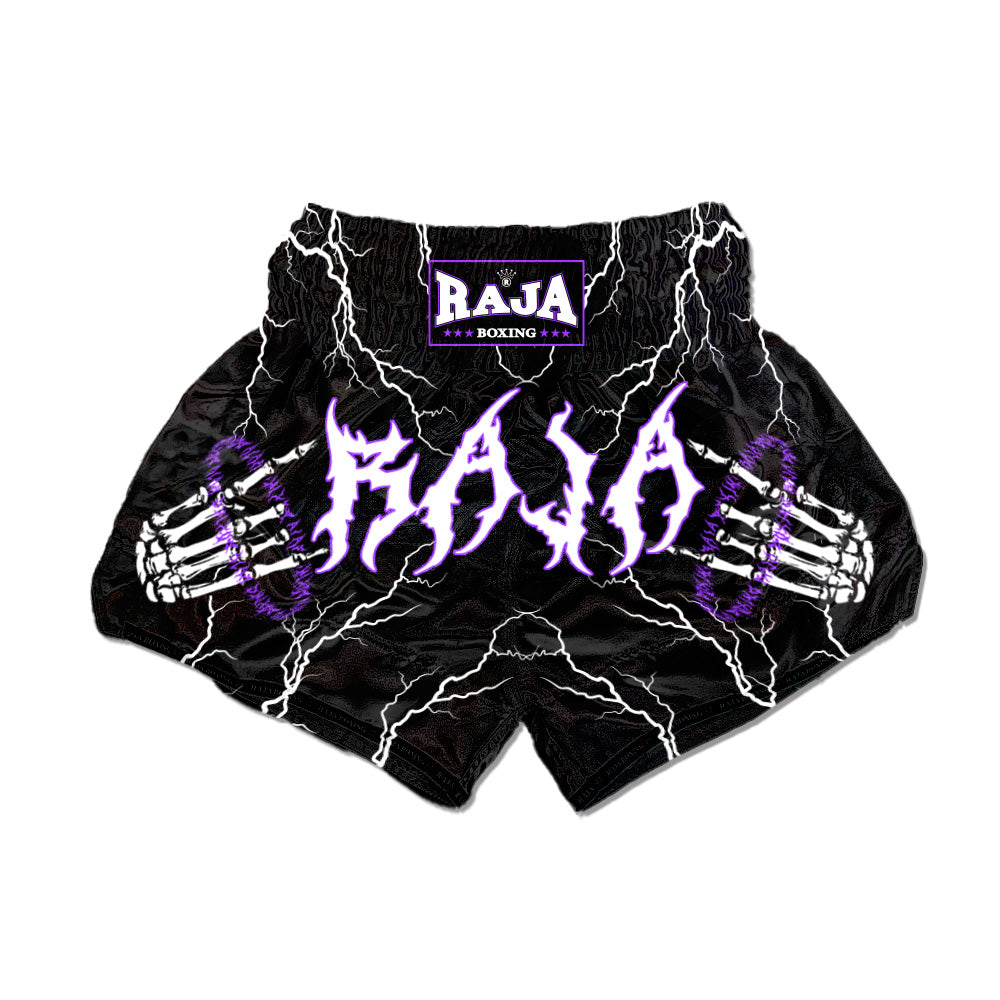Raja Muay Thai Shorts — Lightning Bones (RK-16) — MMAGuy fight gear Phuket