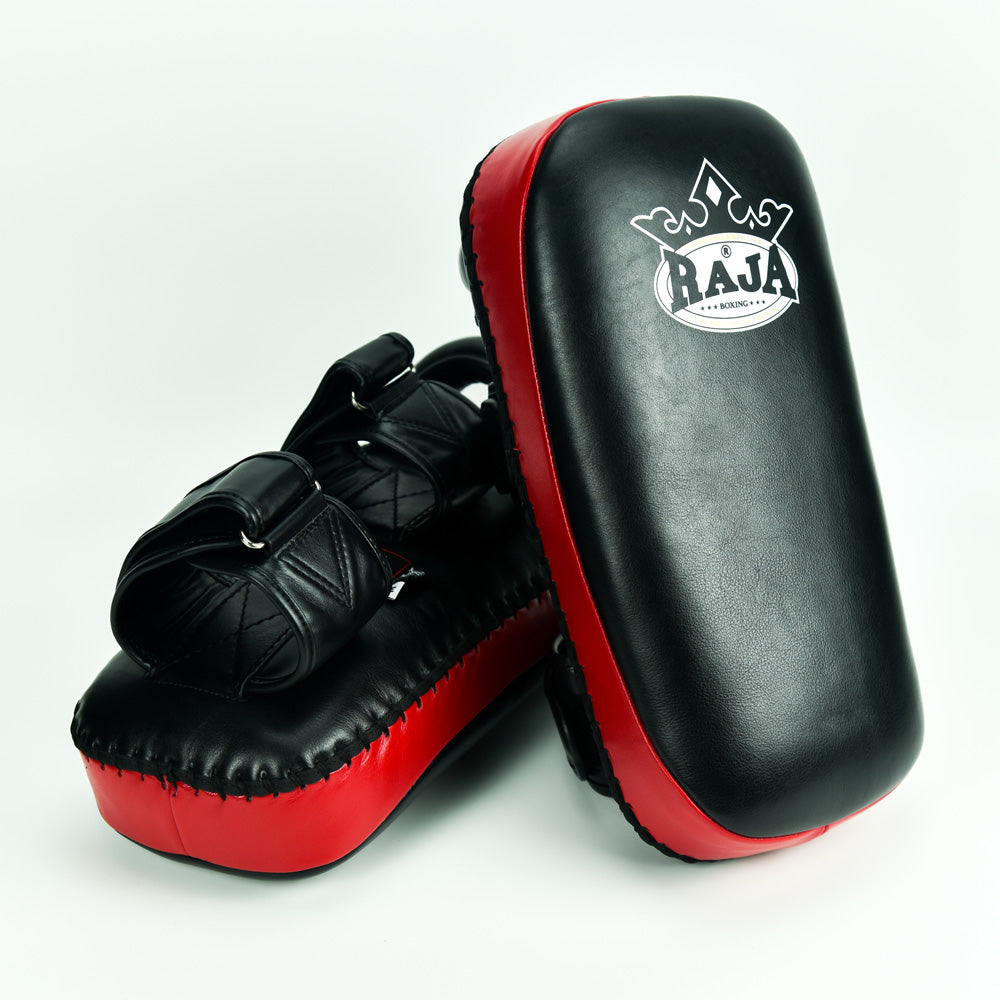 Raja Kicking Pads — Black Red — MMAGuy fight gear Phuket