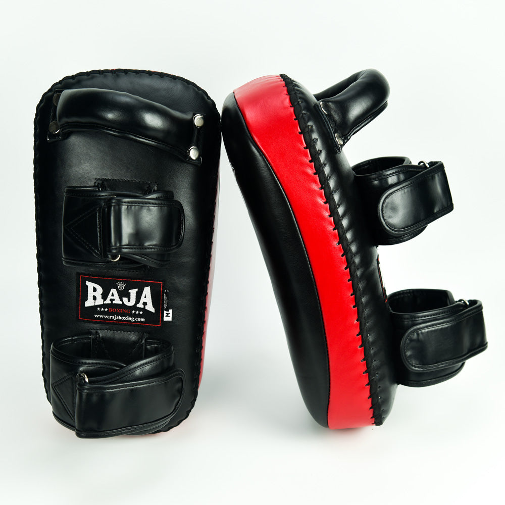 Raja Kicking Pads — Black Red — MMAGuy fight gear Phuket