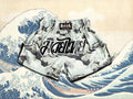 Raja Muay Thai Shorts — Great Wave (SK62-016) — MMAGuy fight gear Phuket