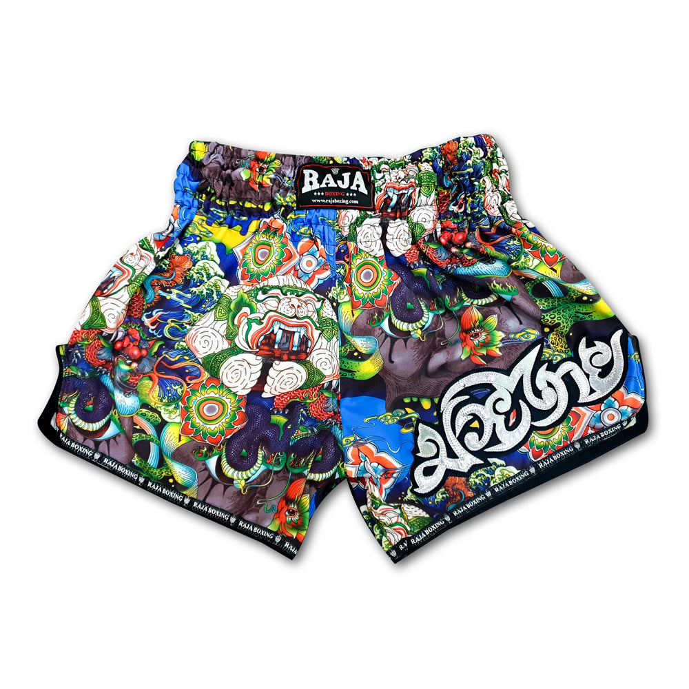 Raja Muay Thai Shorts — Graffiti (SP63-028) — MMAGuy fight gear Phuket