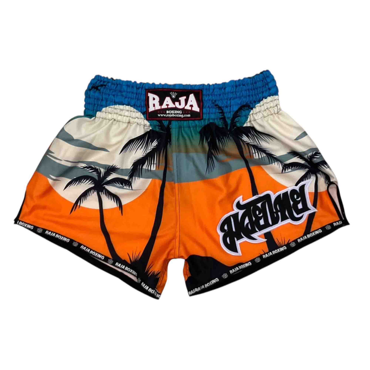 Raja Muay Thai Shorts — Beach Palm (SP67-041) — MMAGuy fight gear Phuket