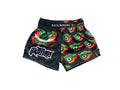 Raja Muay Thai Shorts — Green Mask (SP67-003) — MMAGuy fight gear Phuket