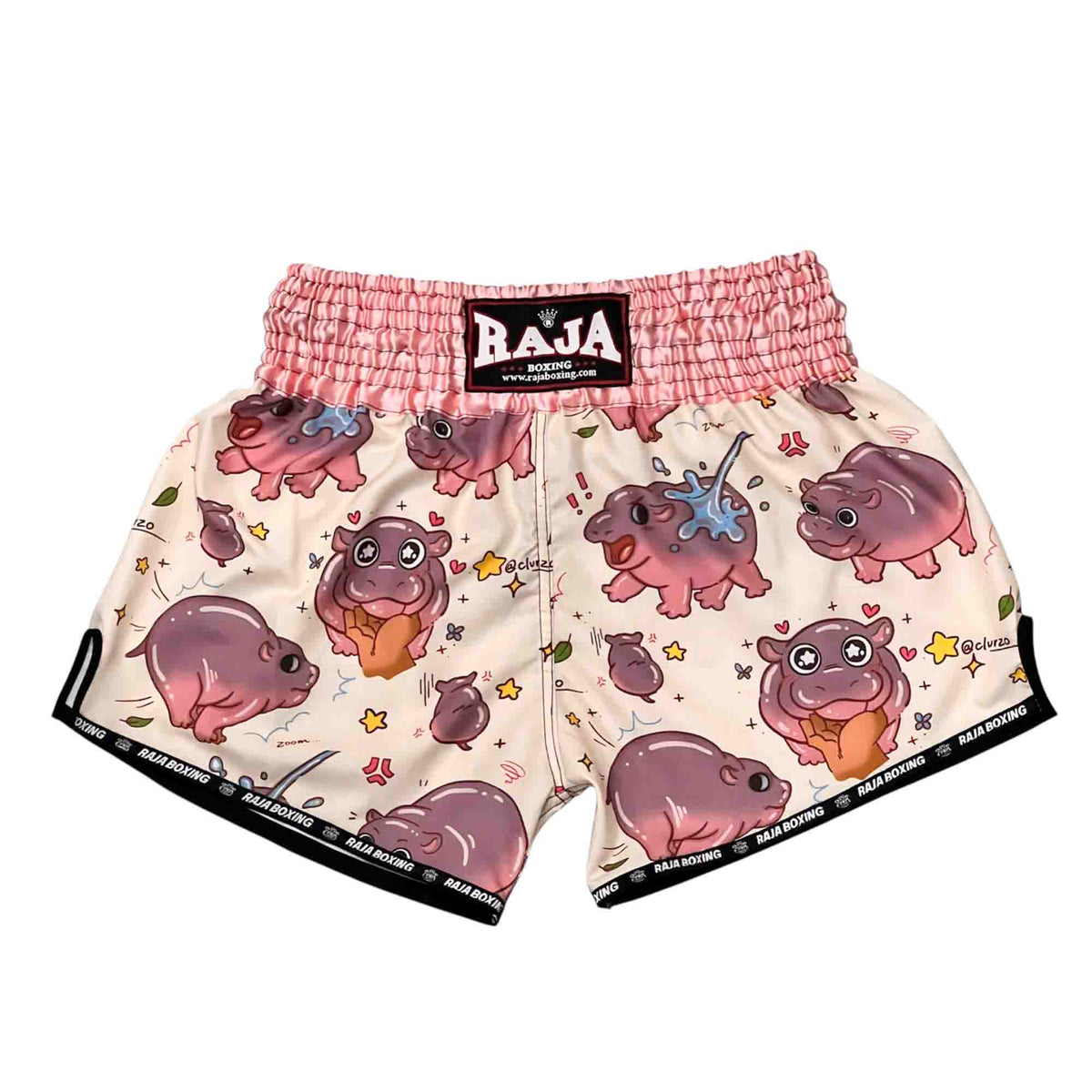 Raja Muay Thai Shorts — Baby Hippo (SP67-040) — MMAGuy fight gear Phuket