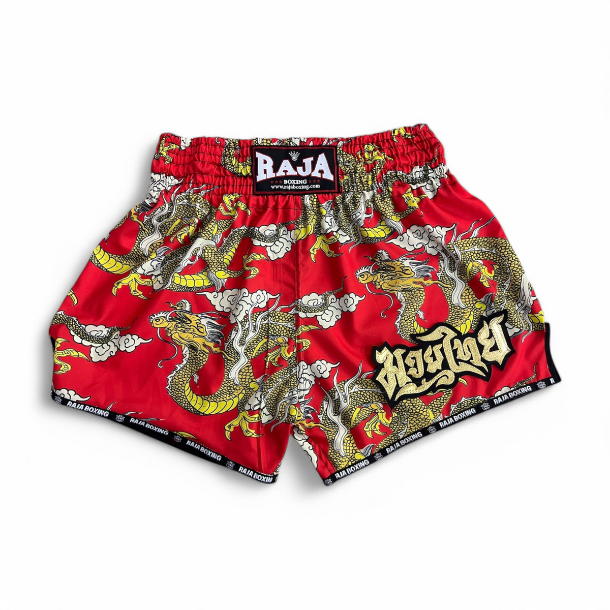Raja Muay Thai Shorts — Gold Dragon (SP68-007) — MMAGuy fight gear Phuket